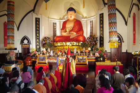 摩訶法王在舊金山華藏寺傳時輪金剛中精髓的時輪禪甚深佛法